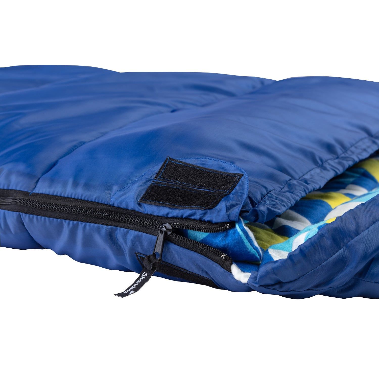 Skandika Vegas Flanell XXL RV links blauer Schlafsack