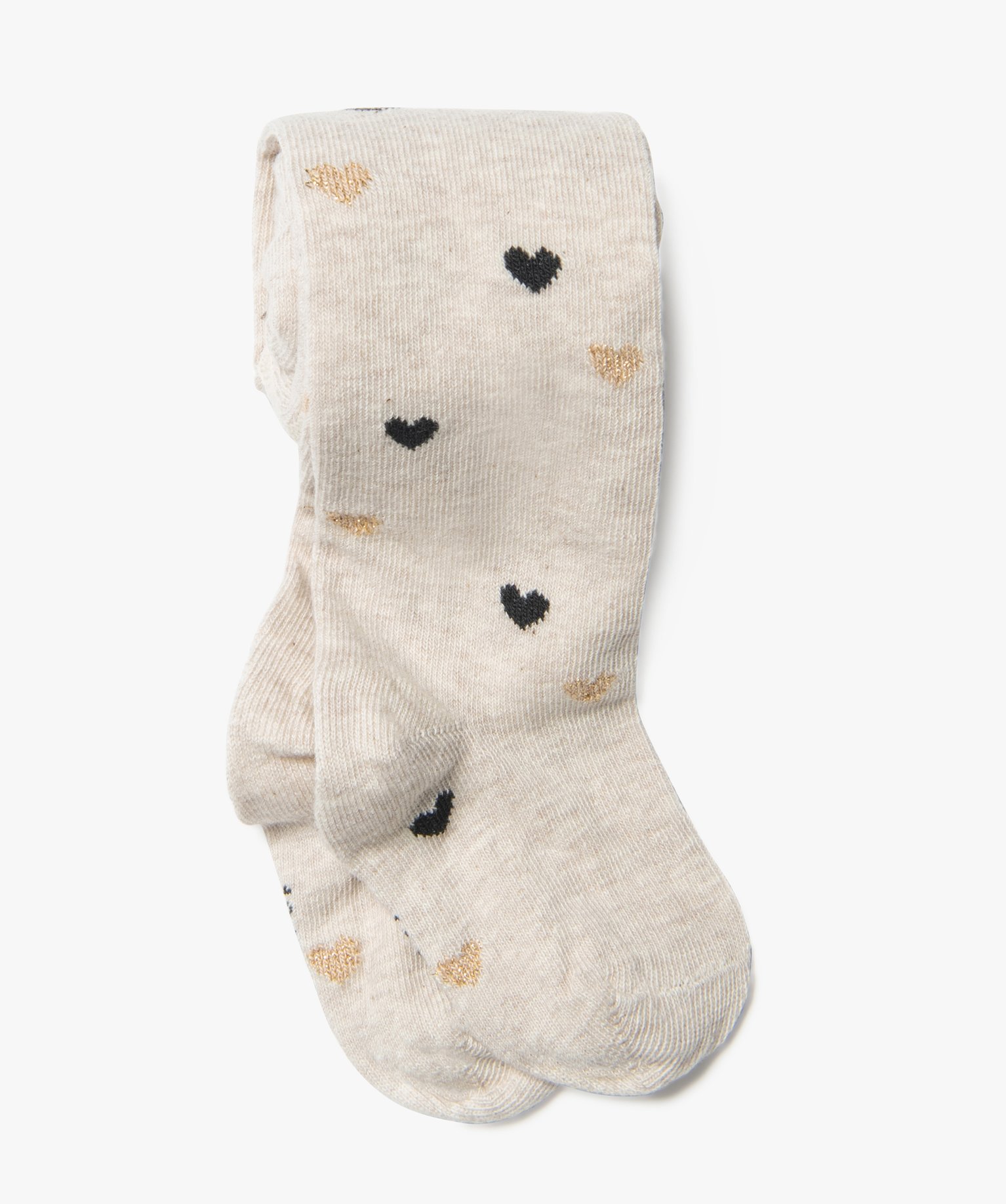 Collants chauds à motifs curs fille beige | GEMO