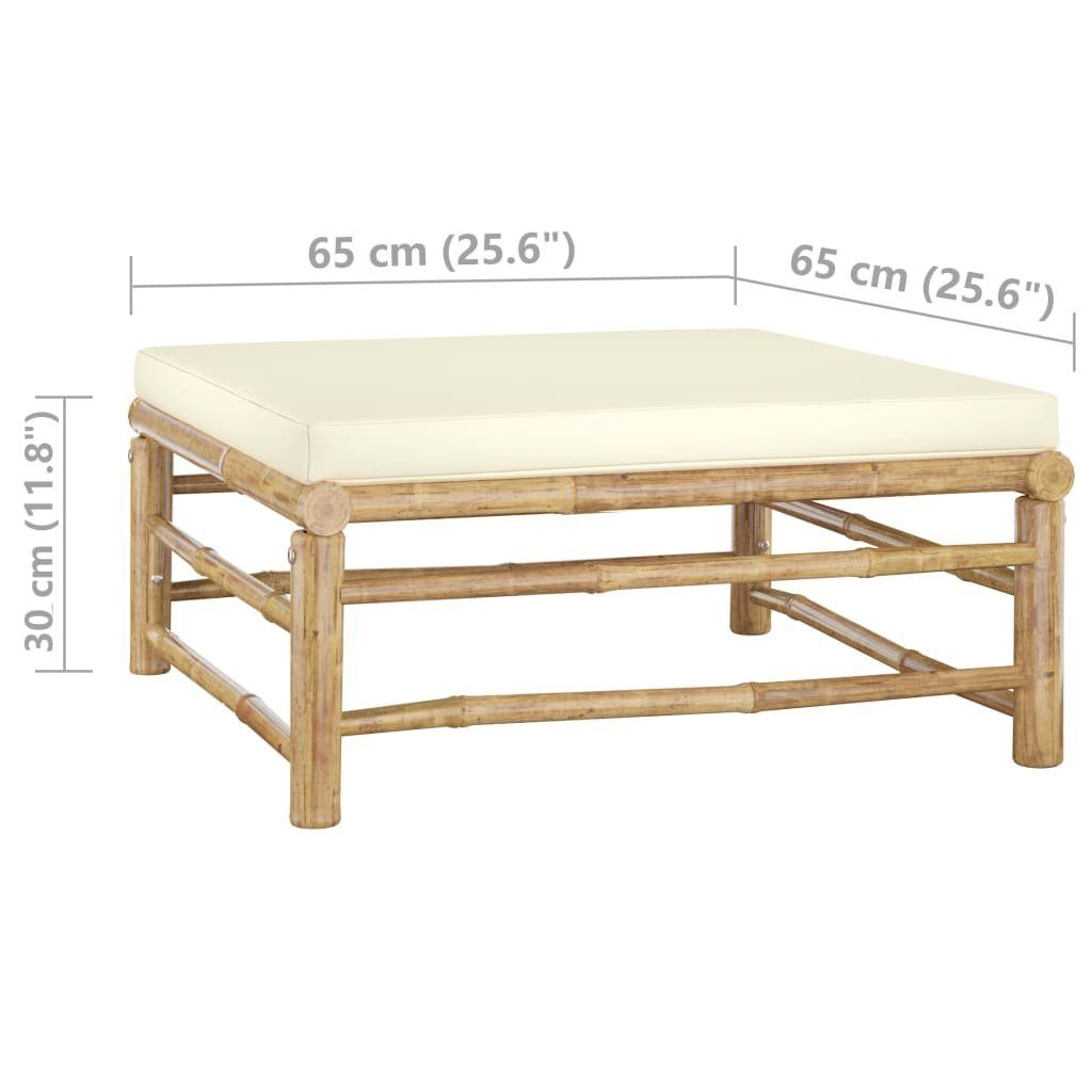 vidaXL Loungesofa 3-tlg. Garten-Lounge-Set mit Kissen Bambus, 1 Teile