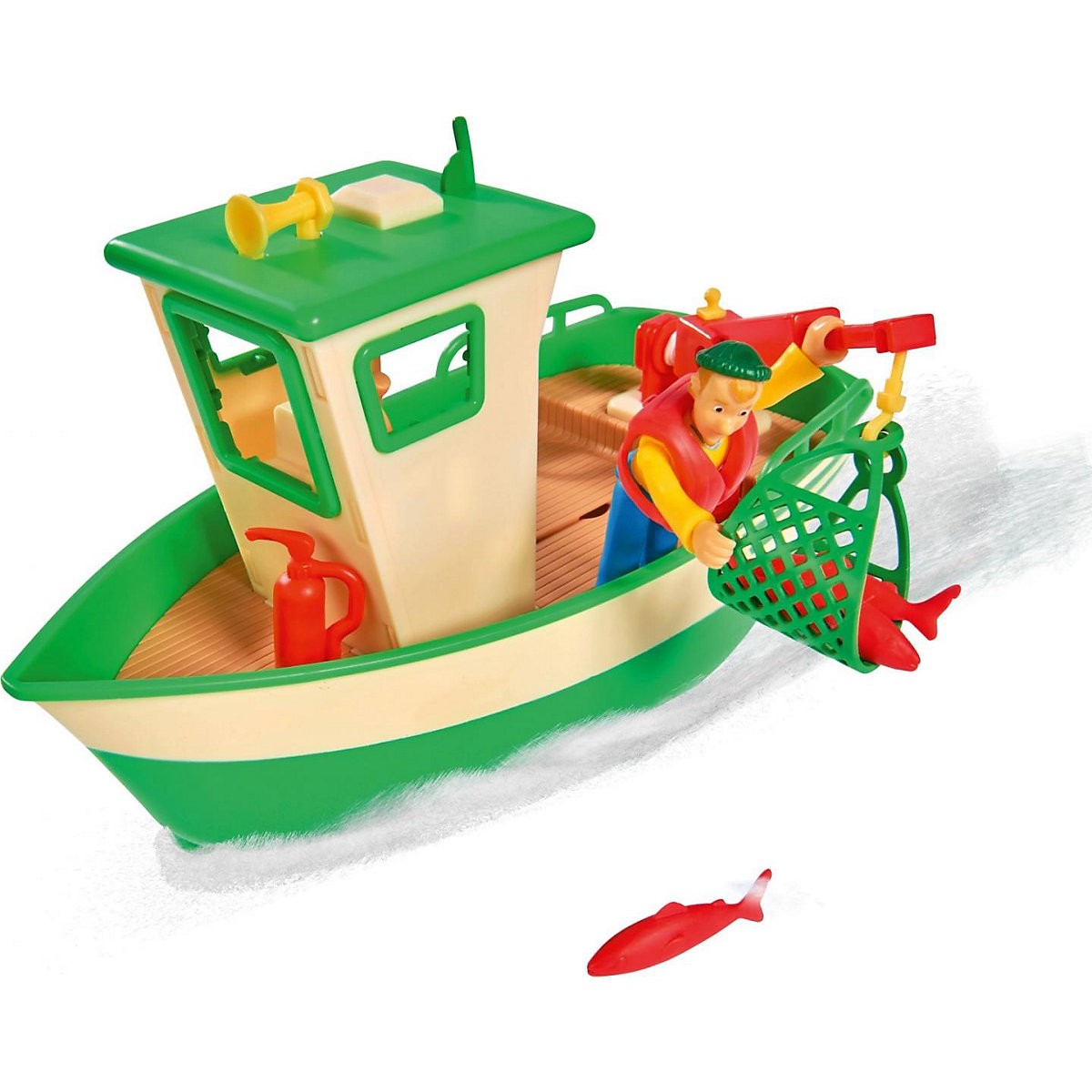 Sam Charlies Fischerboot mit Figur