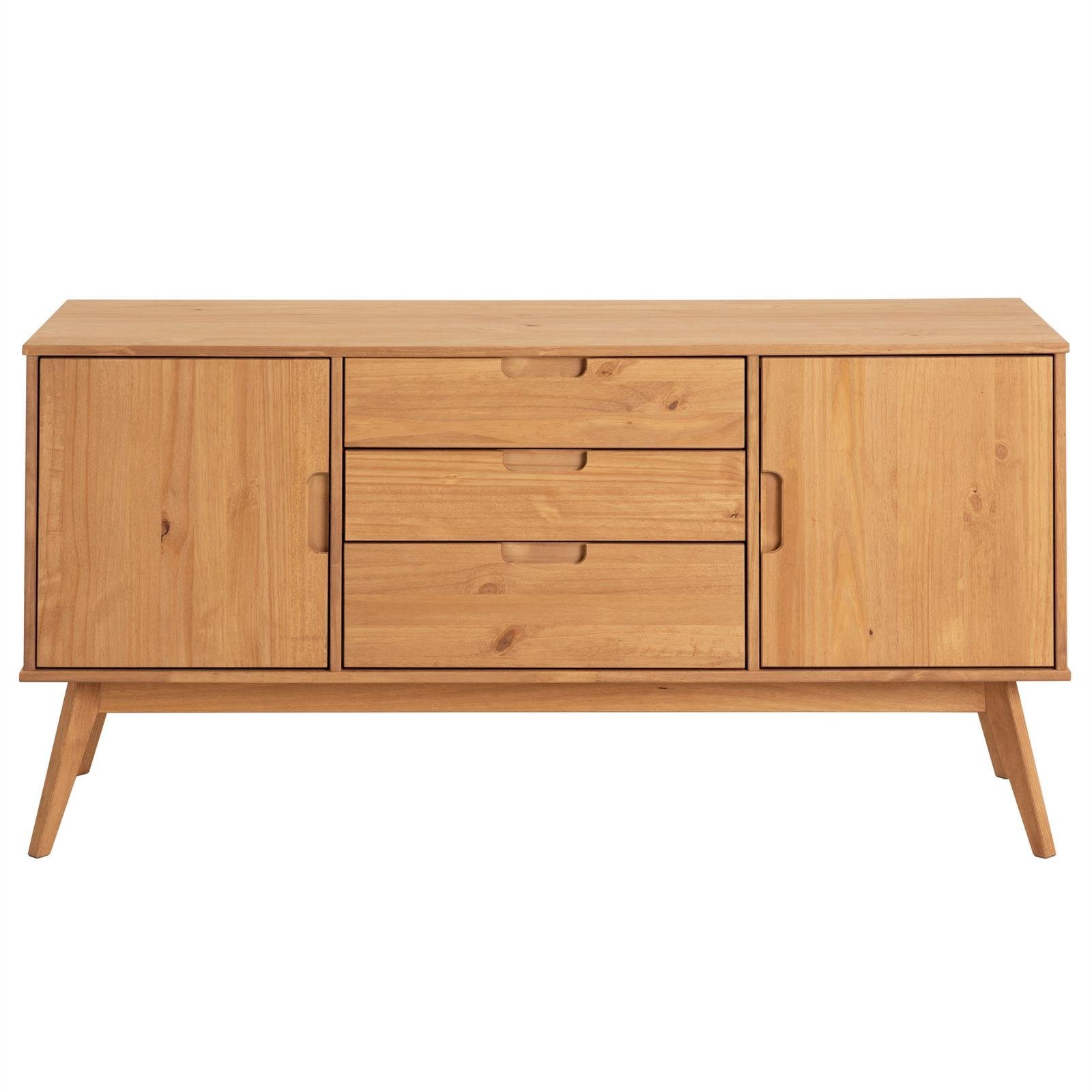 IDIMEX Sideboard TIVOLI, Sideboard Kommode Anrichte Kiefer massiv 2 Türen gebeizt skandinavisch