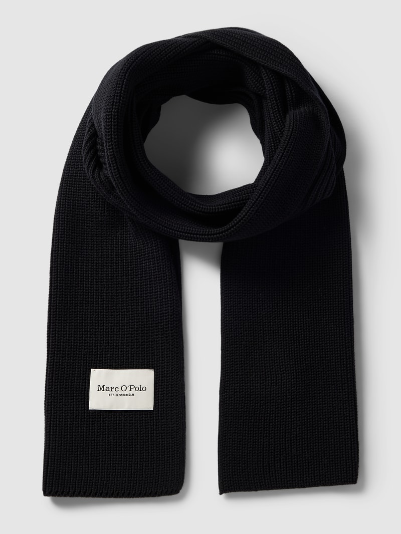 Schal mit Label-Detail in schwarz