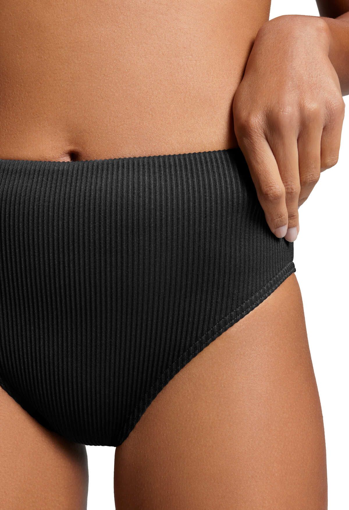PUMA Black Combo Ribbed High Waist Bikinihose