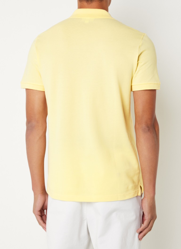 Polo Lacoste slim fit em algodão piqué