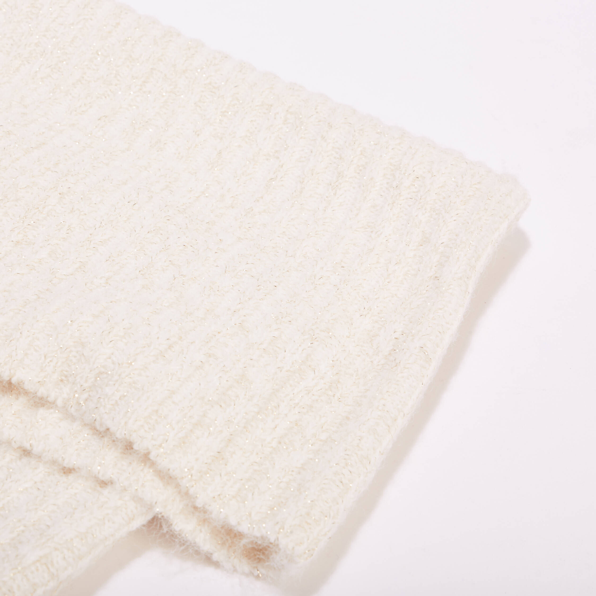 Snood tricoté côtelé ecru femme | Cache Cache