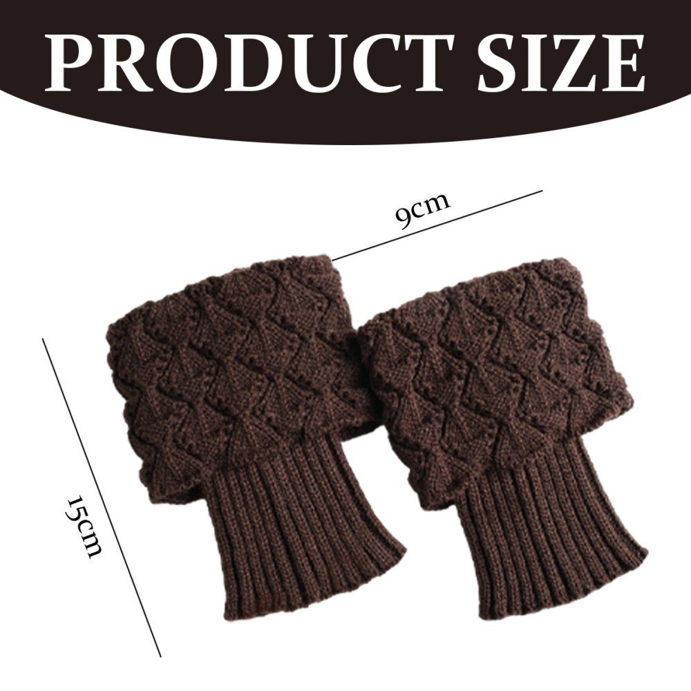 Lubgitsr Beinstulpen Stulpen Damen aus Acryl, Gestrickte Leg Warmers Warme Winter (4-St)