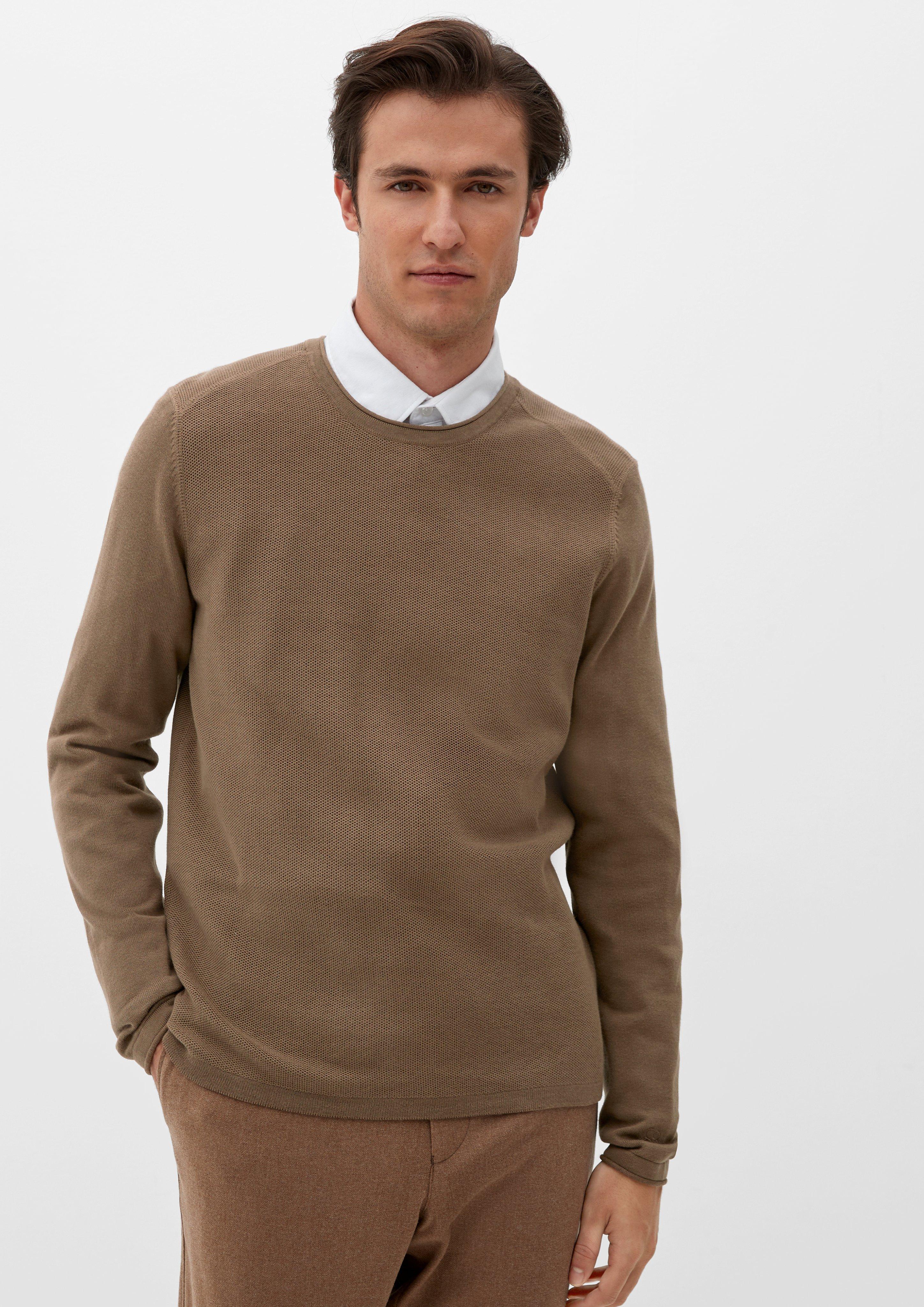 Strickpullover mit Rollsäumen  2124551-8613