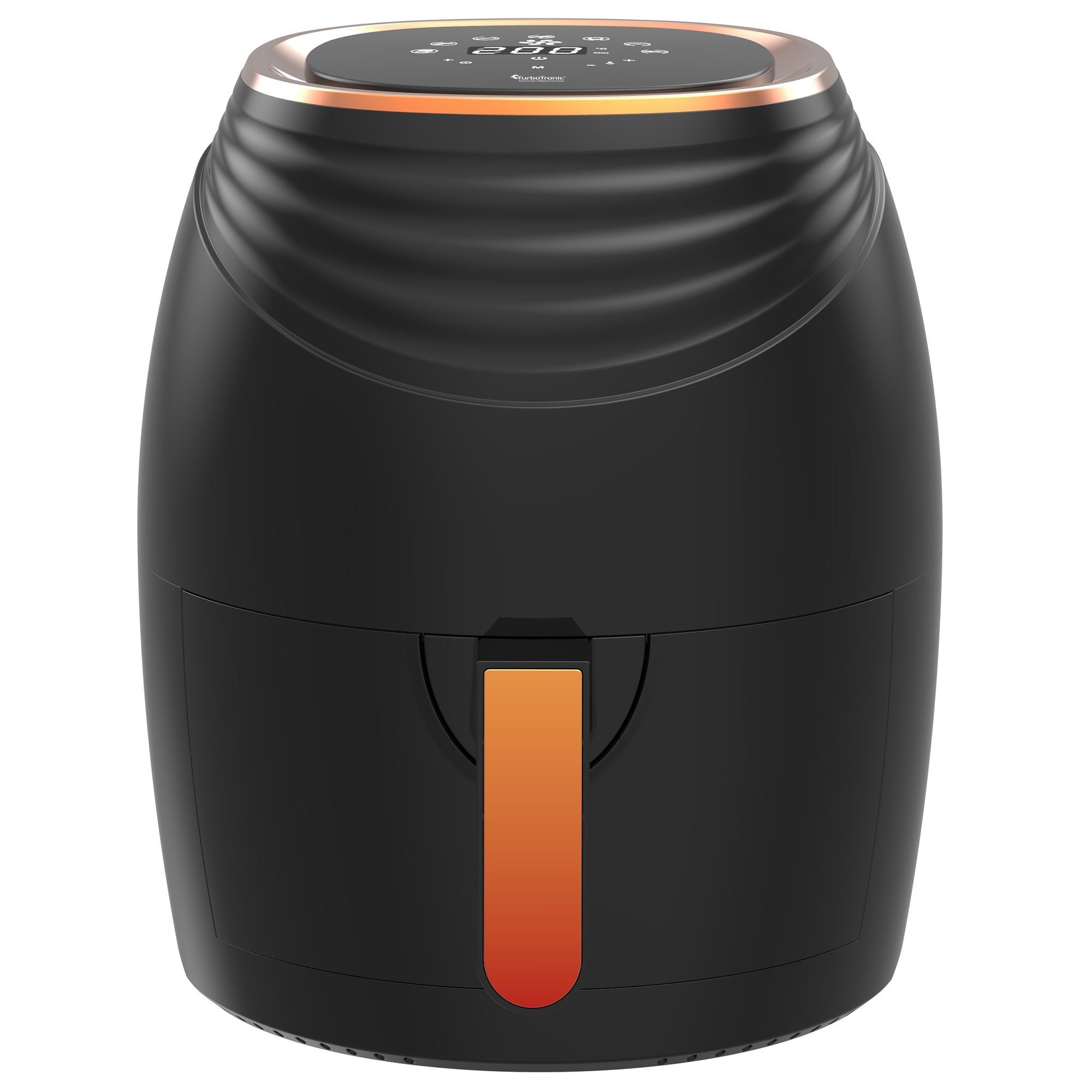 TurboTronic by Z-Line Heißluftfritteuse 3,5 Liter, 7 Programme, Fritteuse Fettfrei ohne Öl, 50°C 200°C Power, 1200 W, Camping Retro digital Airfryer AF11D