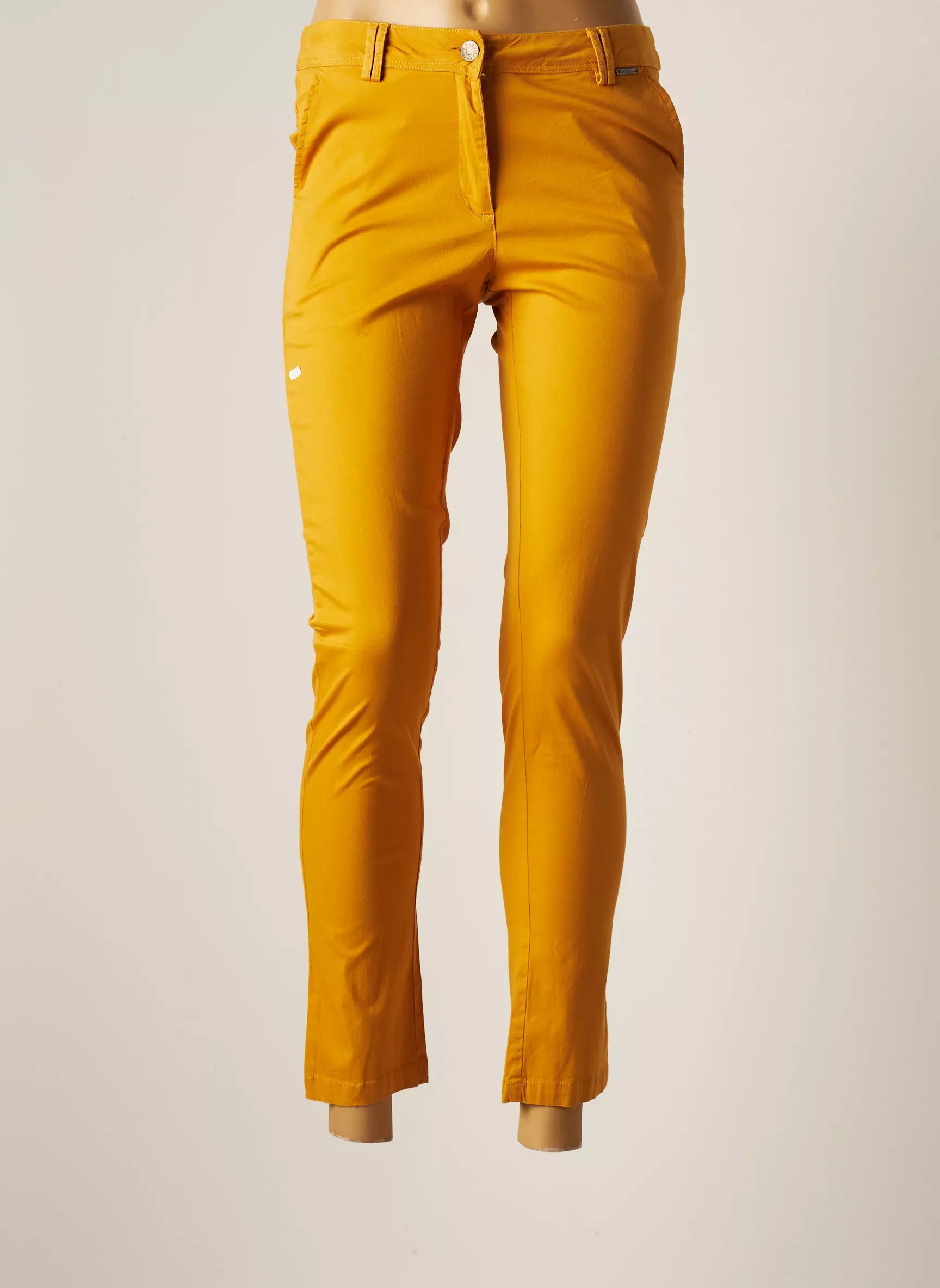 Agathe   Louise Pantalon7 8 Femme couleur jaune