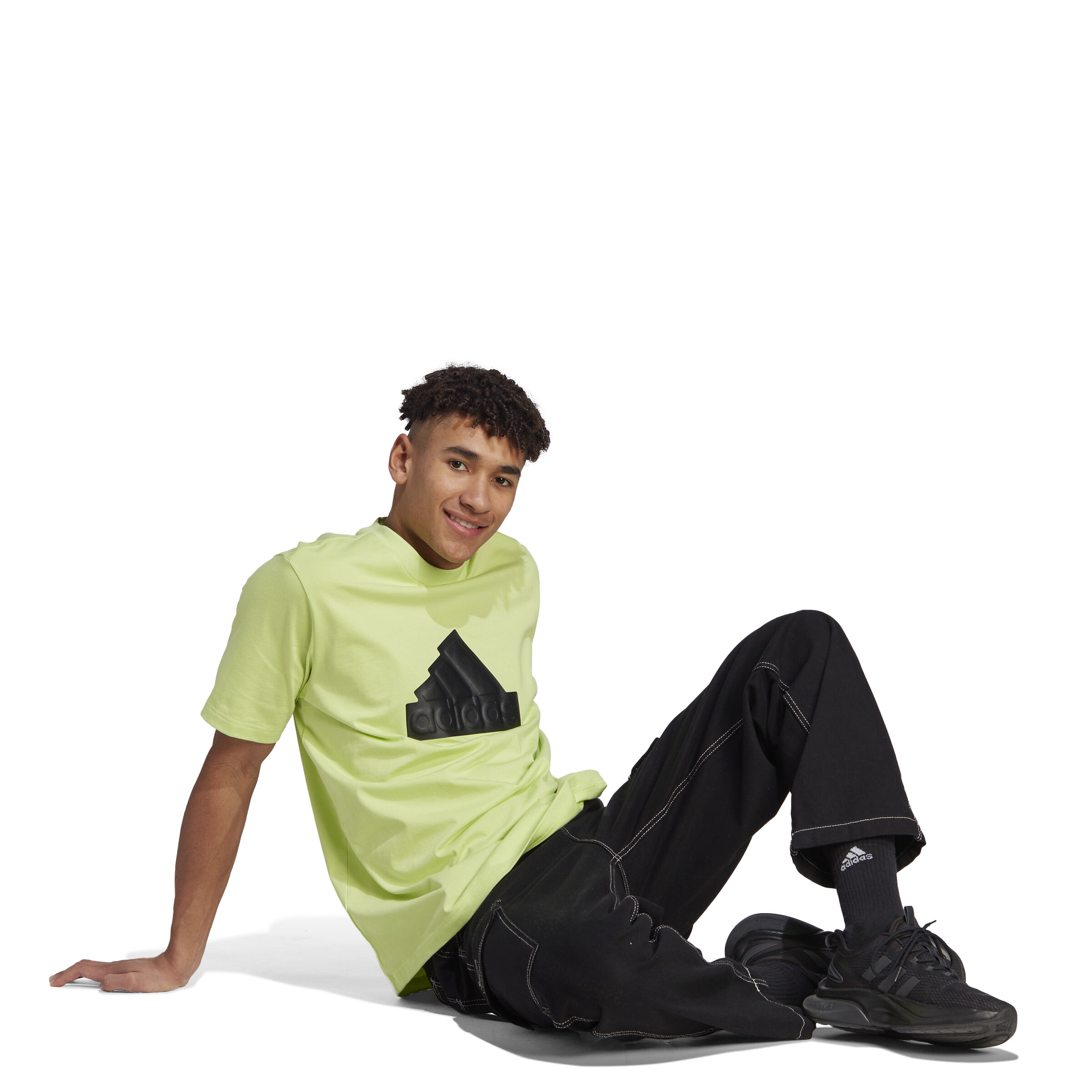 Future Icon Badge Of Sport T-Shirt Herren - Limette, Schwarz