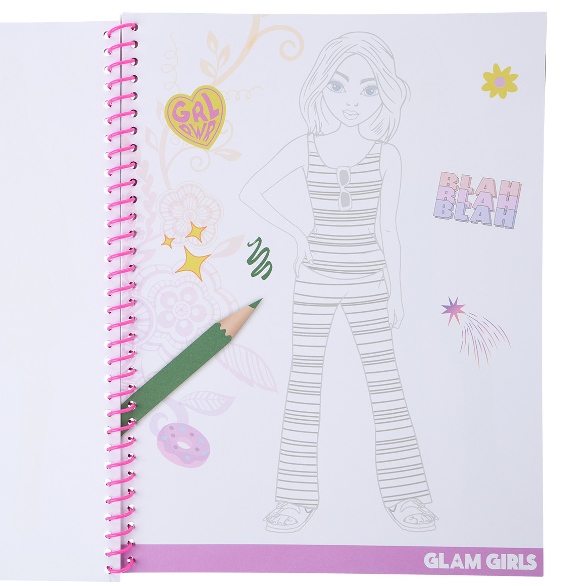 Glam Girls Malbuch mit 24 Seiten