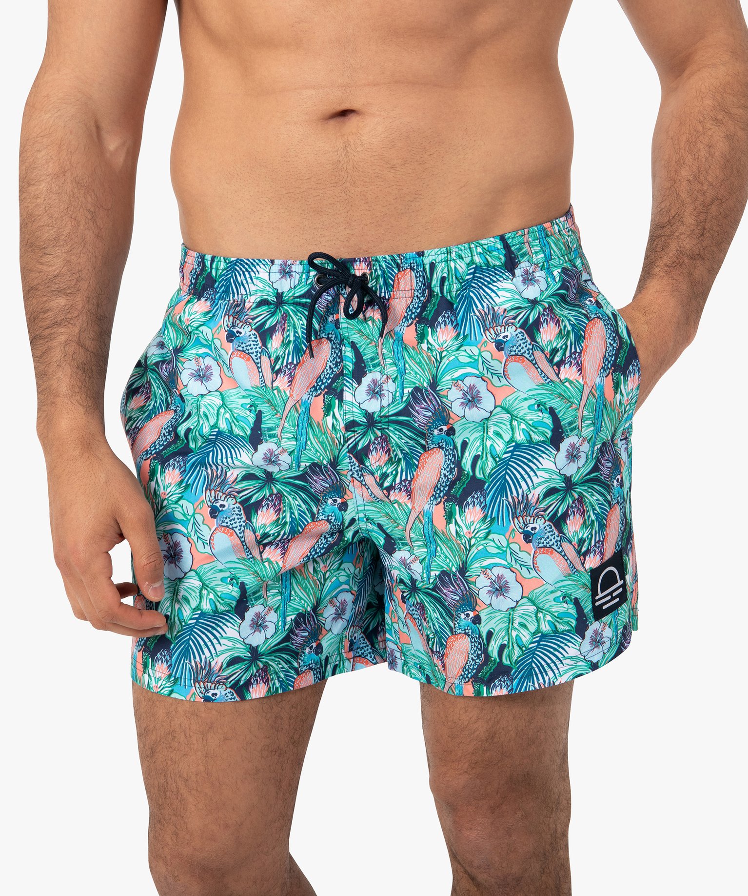 Short de surf homme à motifs exotiques imprime | GEMO