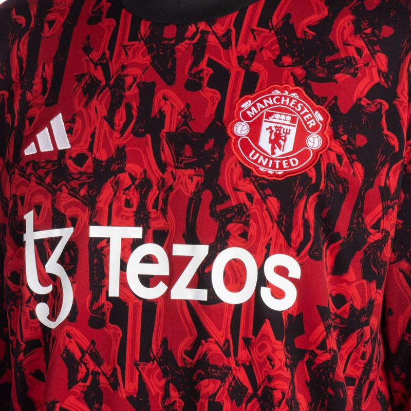 adidas Manchester United Pre-Match Warm Funktionssweatshirt Herren