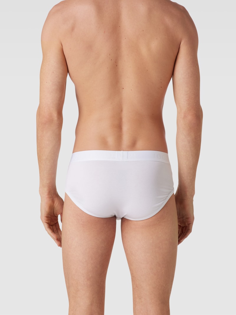 Slip mit elastischem Logo-Bund in weiß