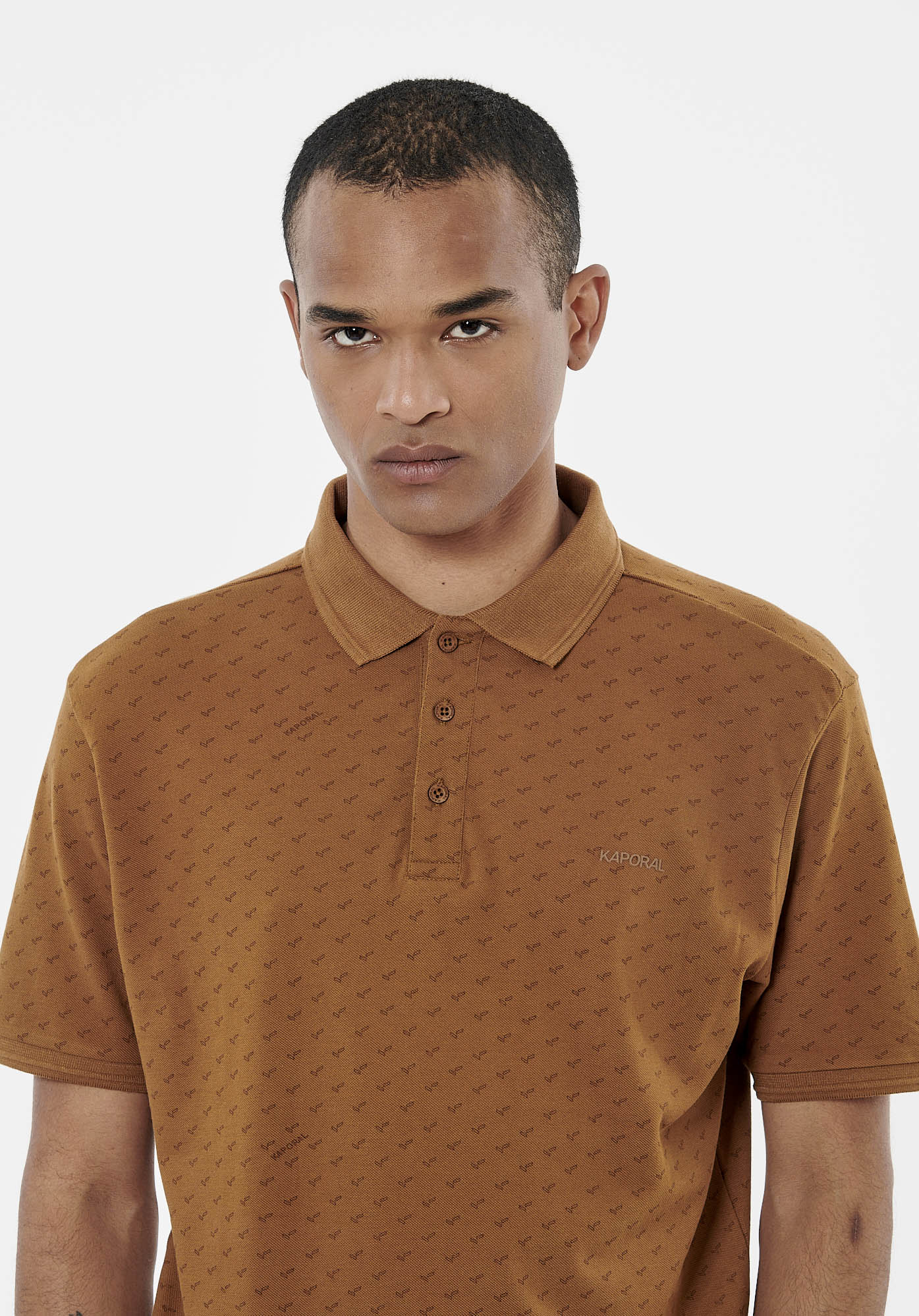 TEREL  Polo marron homme 100% coton