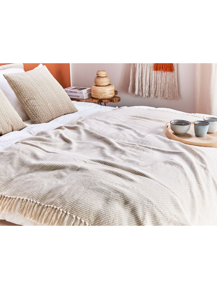Beliani Kuscheldecke YARSA in Beige - (W) 125 x (H) 0.5 x (L) 150 cm günstig kaufen onesize
