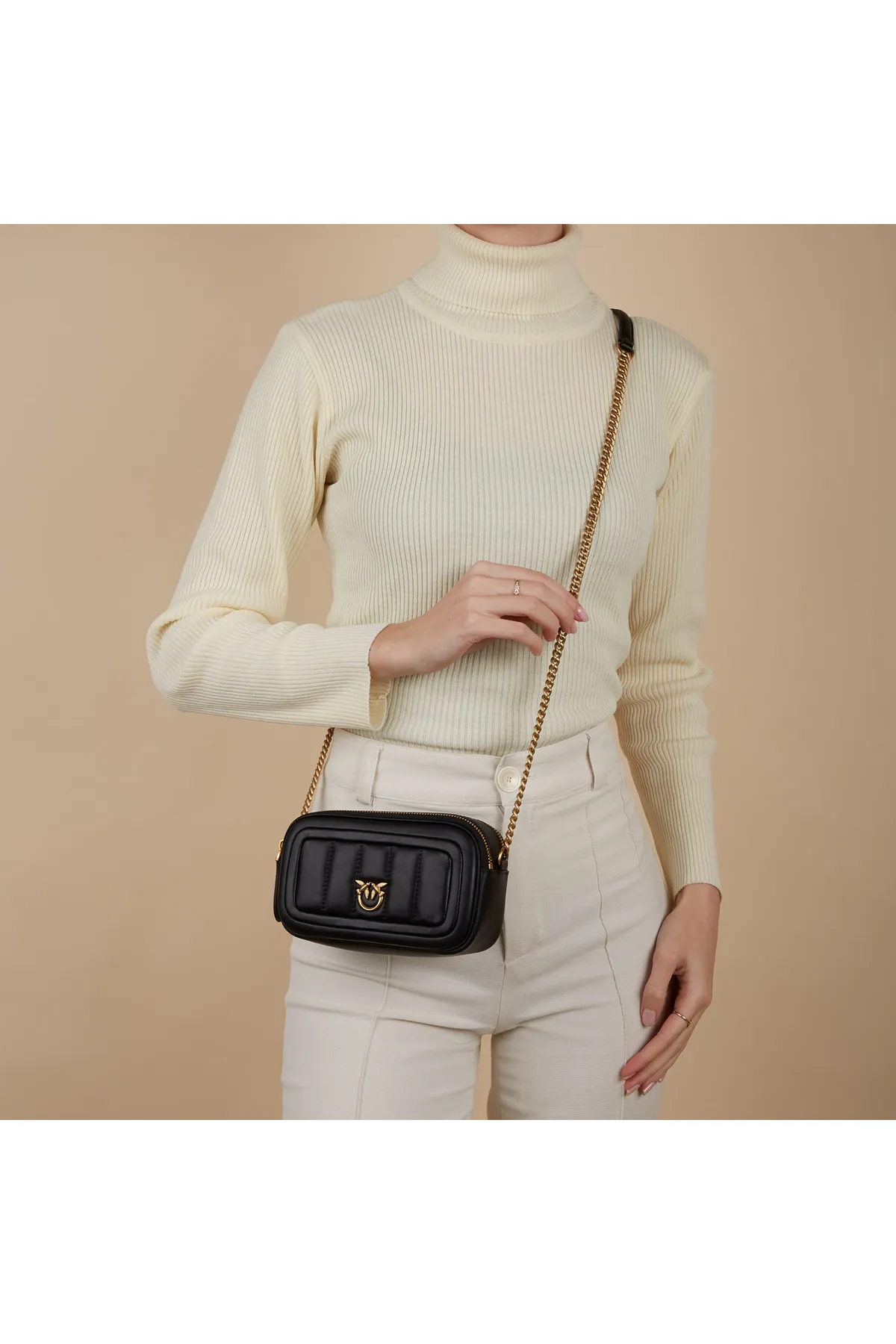 1'ASLAN  Pinko Camera Damen Umhängetasche Schwarz 102810-a1f1-z99q
