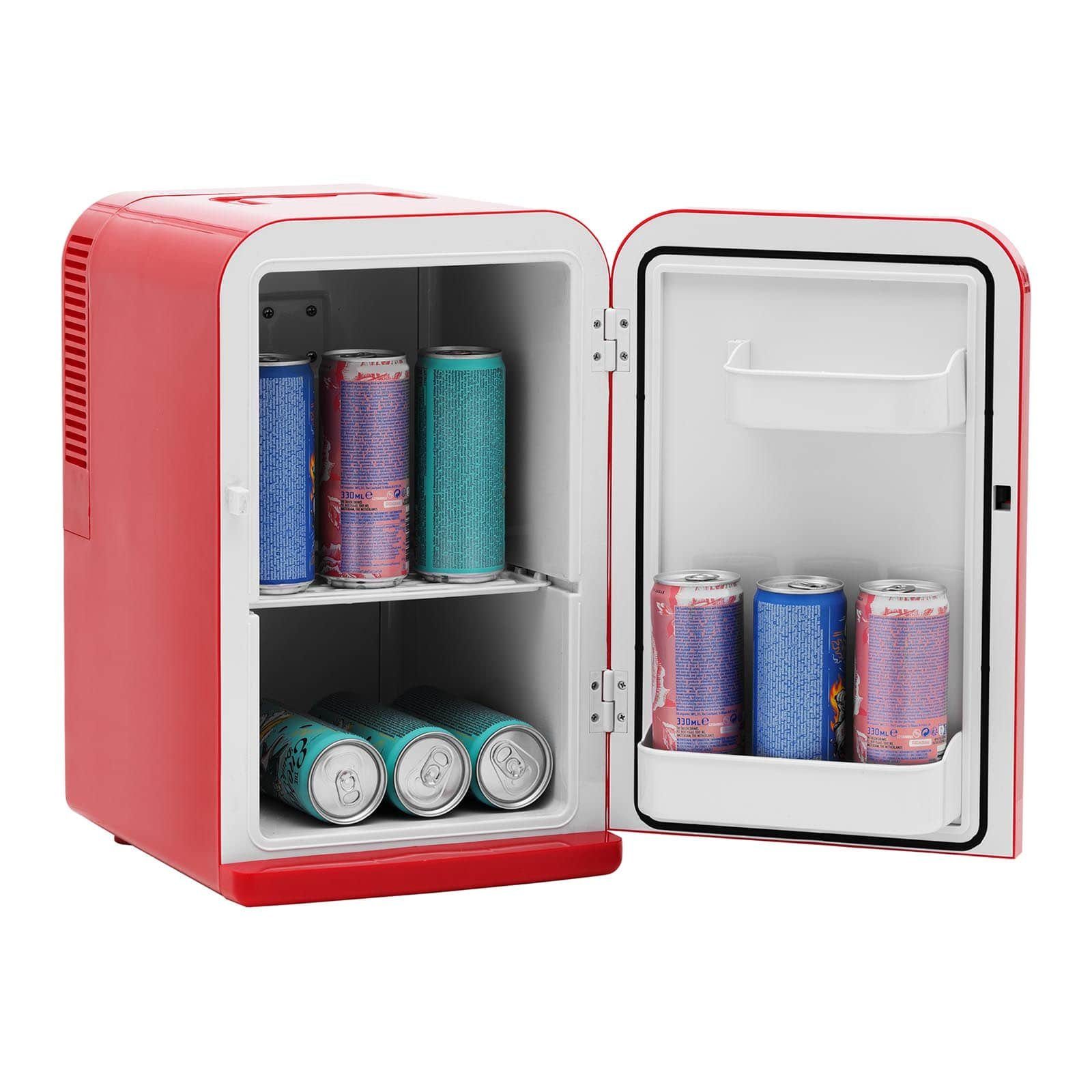 MSW Elektrische Kühlbox Mini-Kühlschrank 12 V/230 V - 2-in-1-Gerät mit Warmhaltefunktion 15L