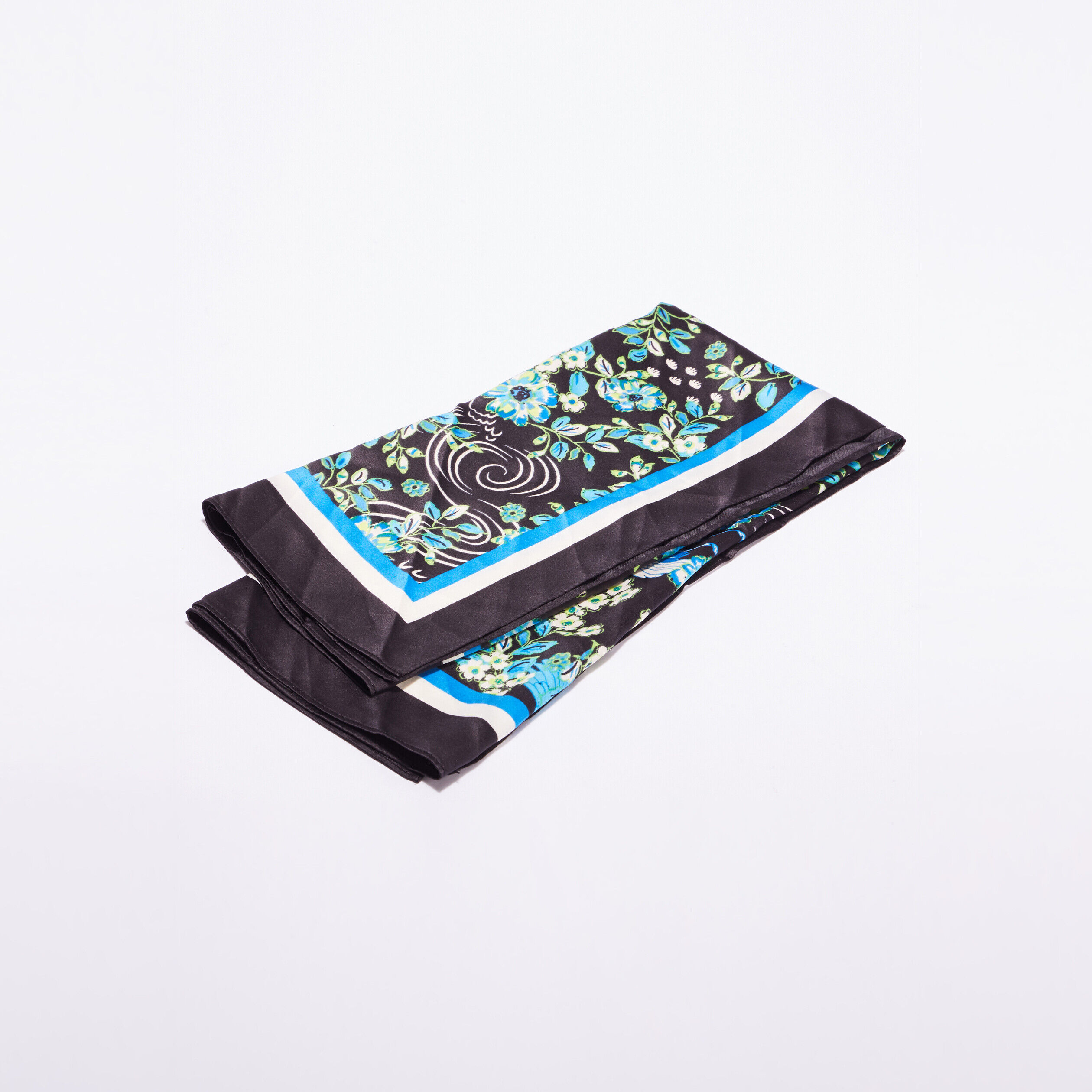 Foulard carré satiné noir femme | Cache Cache