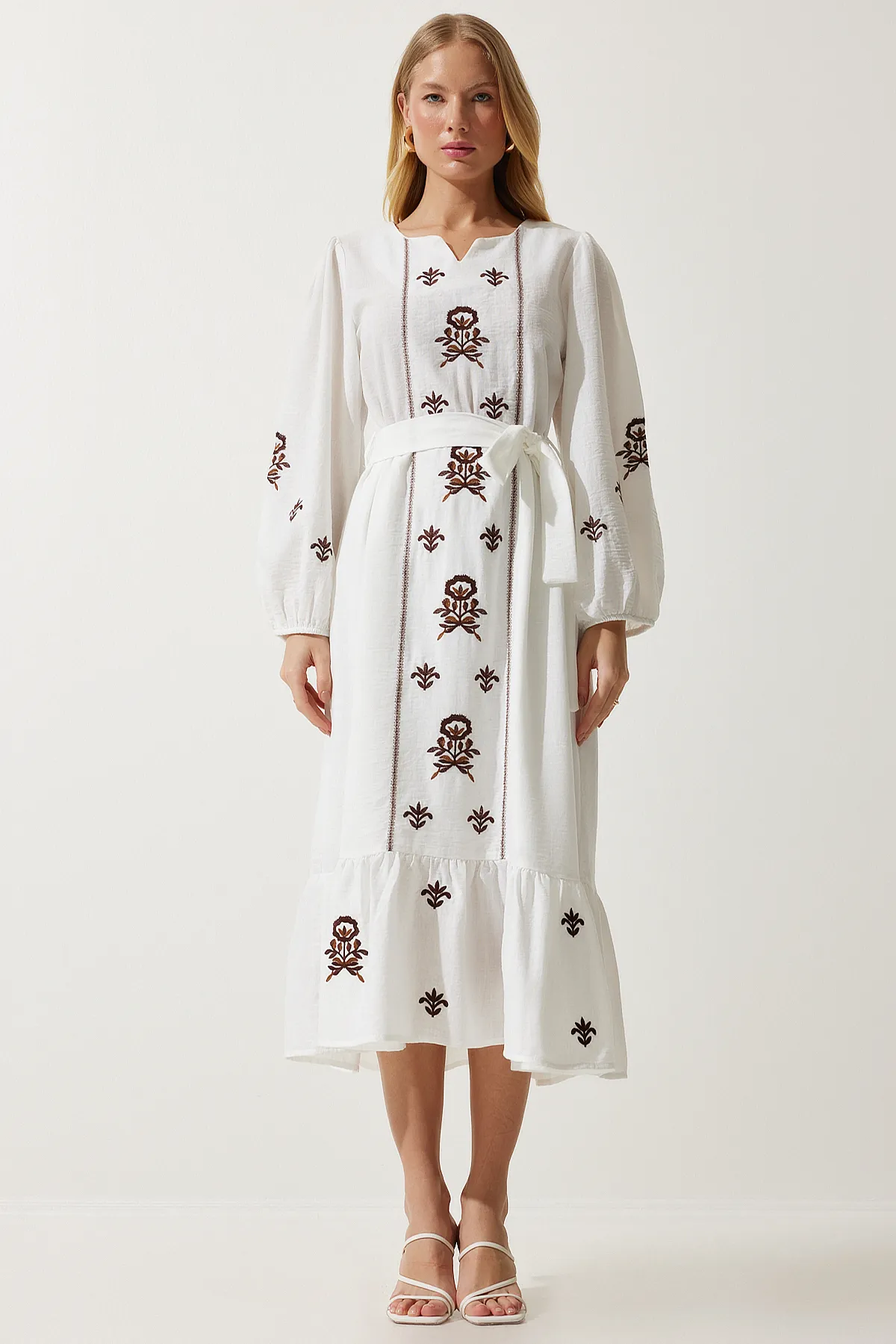 Happiness İstanbul  Kleid - Ecru - A-Linie