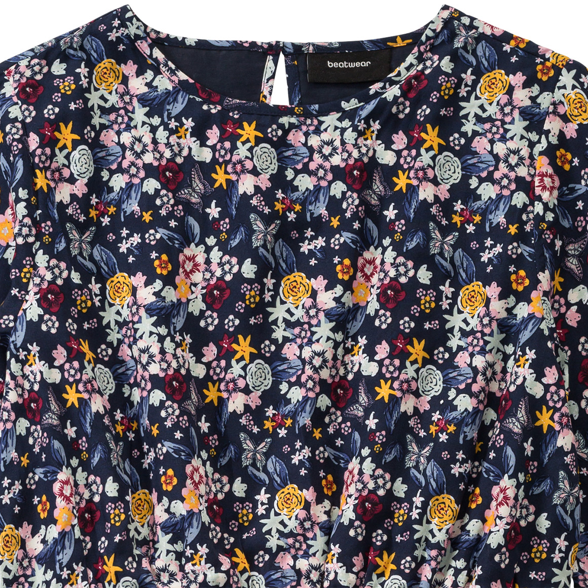 Mädchen Kleid mit floralem Allover-Print