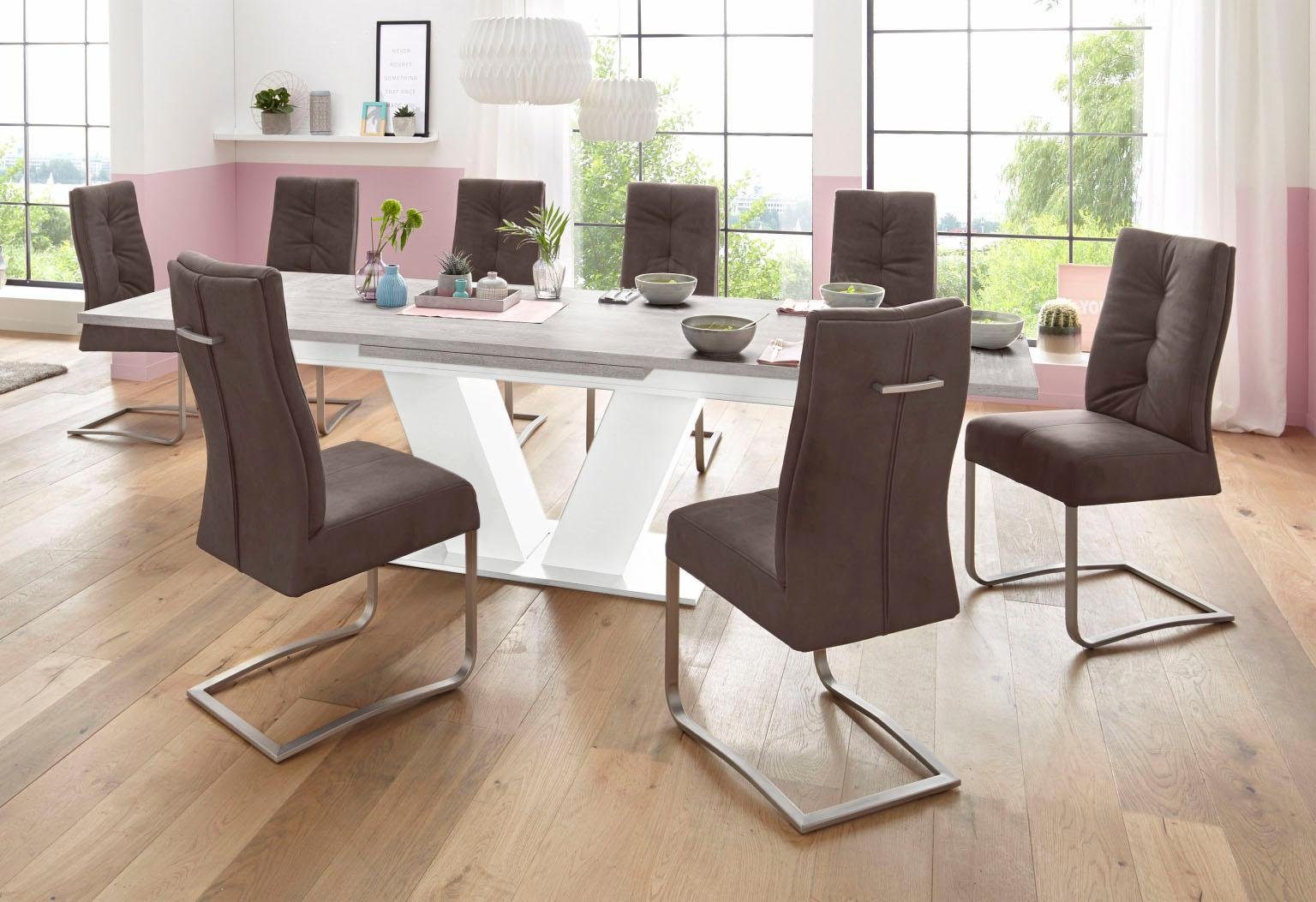 MCA furniture Esszimmerstuhl Salva Schwingstuhl 1 (Set, 2 St), mit Tonnentaschenfederkern, belastbar bis max. 120 kg