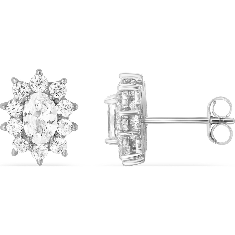 FAVS Boucles d'oreilles à fermoir à poussette 925 Argent Boucles d'oreilles