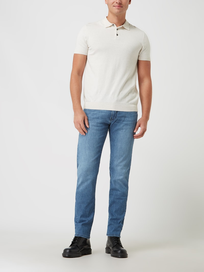 Tapered Fit Jeans mit Stretch-Anteil Modell 'Lyon' - 'Futureflex' in jeans