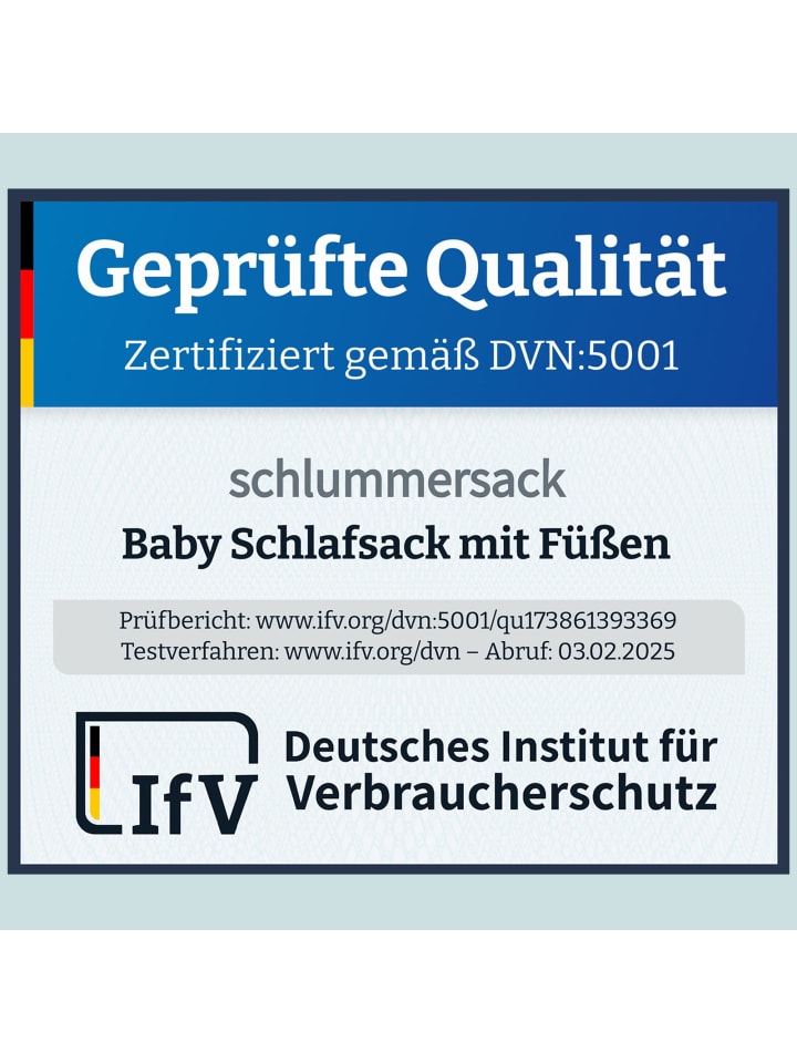 Schlummersack Schlafsack mit Füßen und umklappbaren Bündchen, 2.5 TOG in Blau günstig kaufen