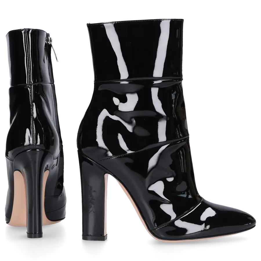 Gianvito Rossi - Stiefeletten Lackleder - schwarz