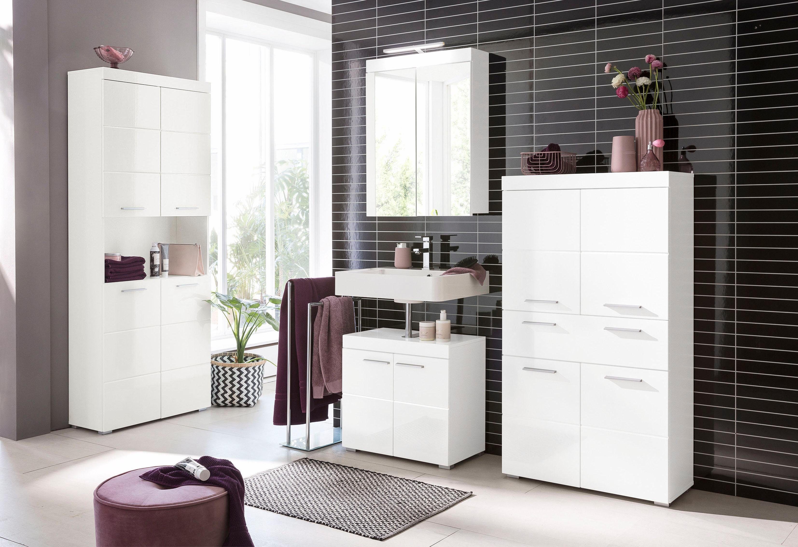 INOSIGN Midischrank Avena Breite 73 cm, Badezimmerschrank mit 1 großen Schubkasten und 4 Türen