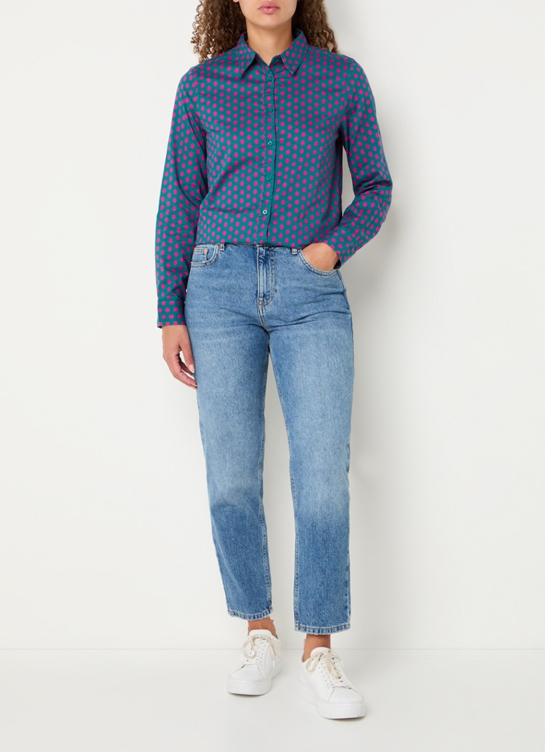 Benetton  Blouse met print en stretch