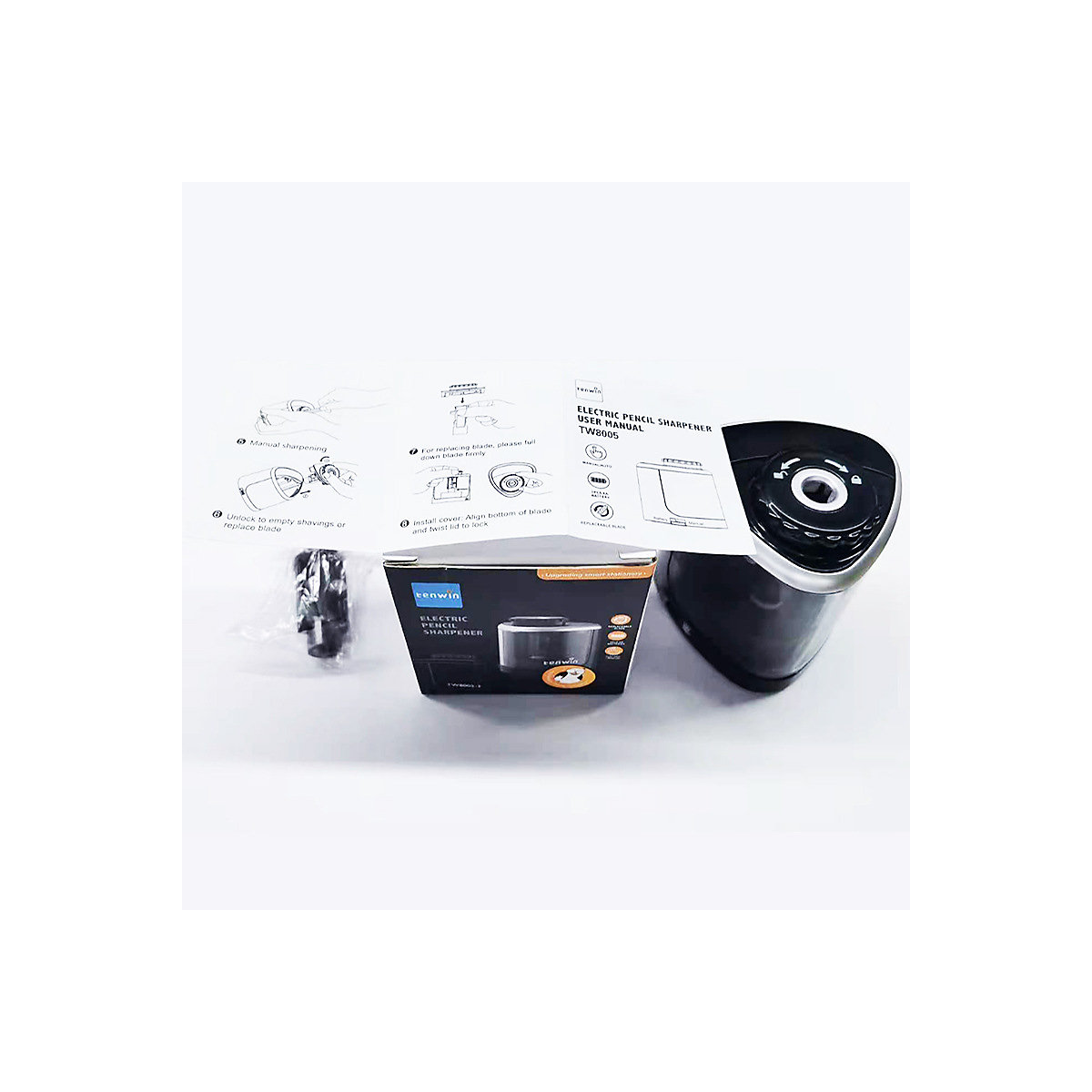 Premium Elektrischer Anspitzer Multifunktionale automatische elektrische Bleistiftspitzer 2 Löcher