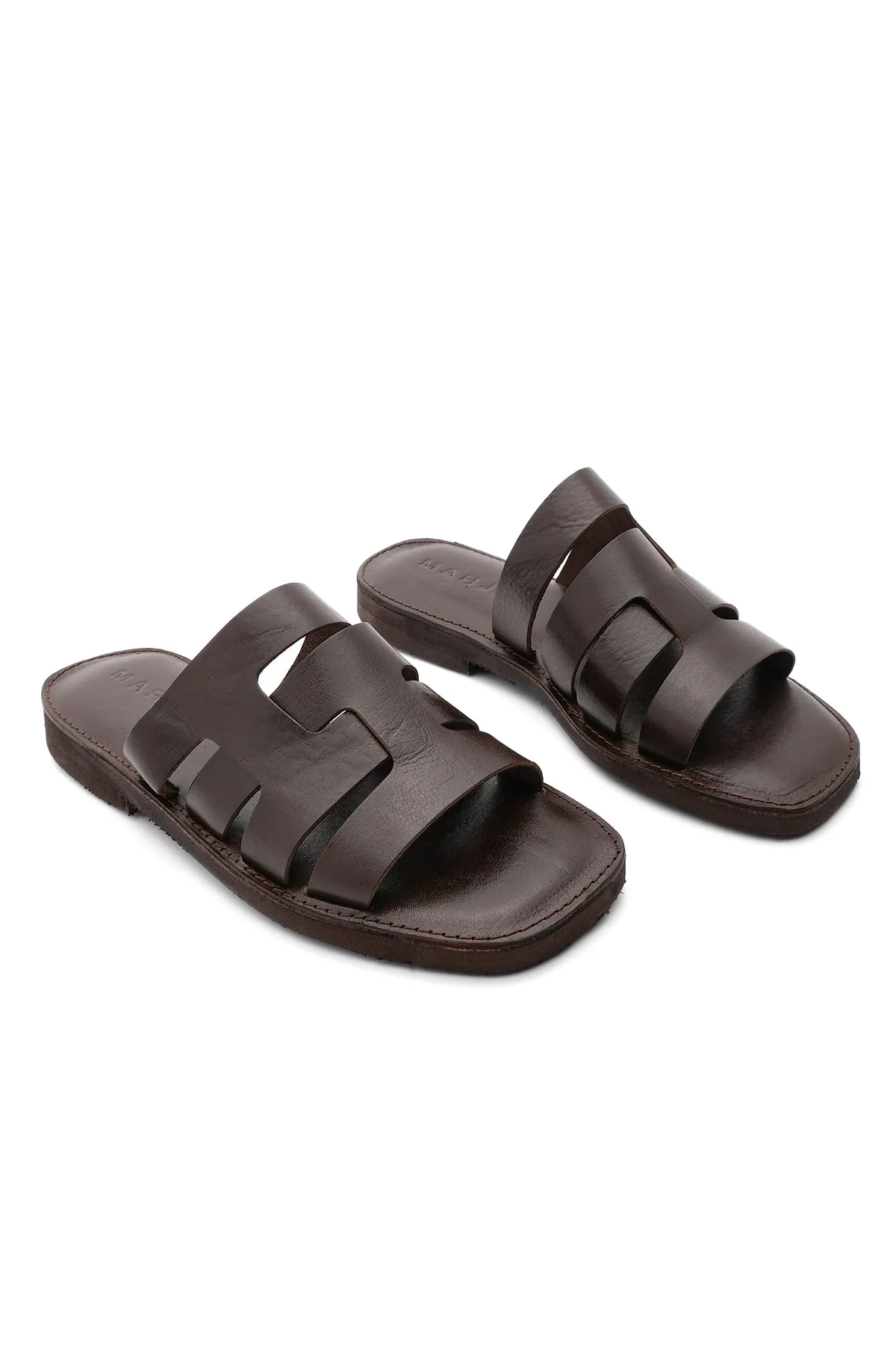 Marjin  Pantolette - Braun - Flacher Absatz