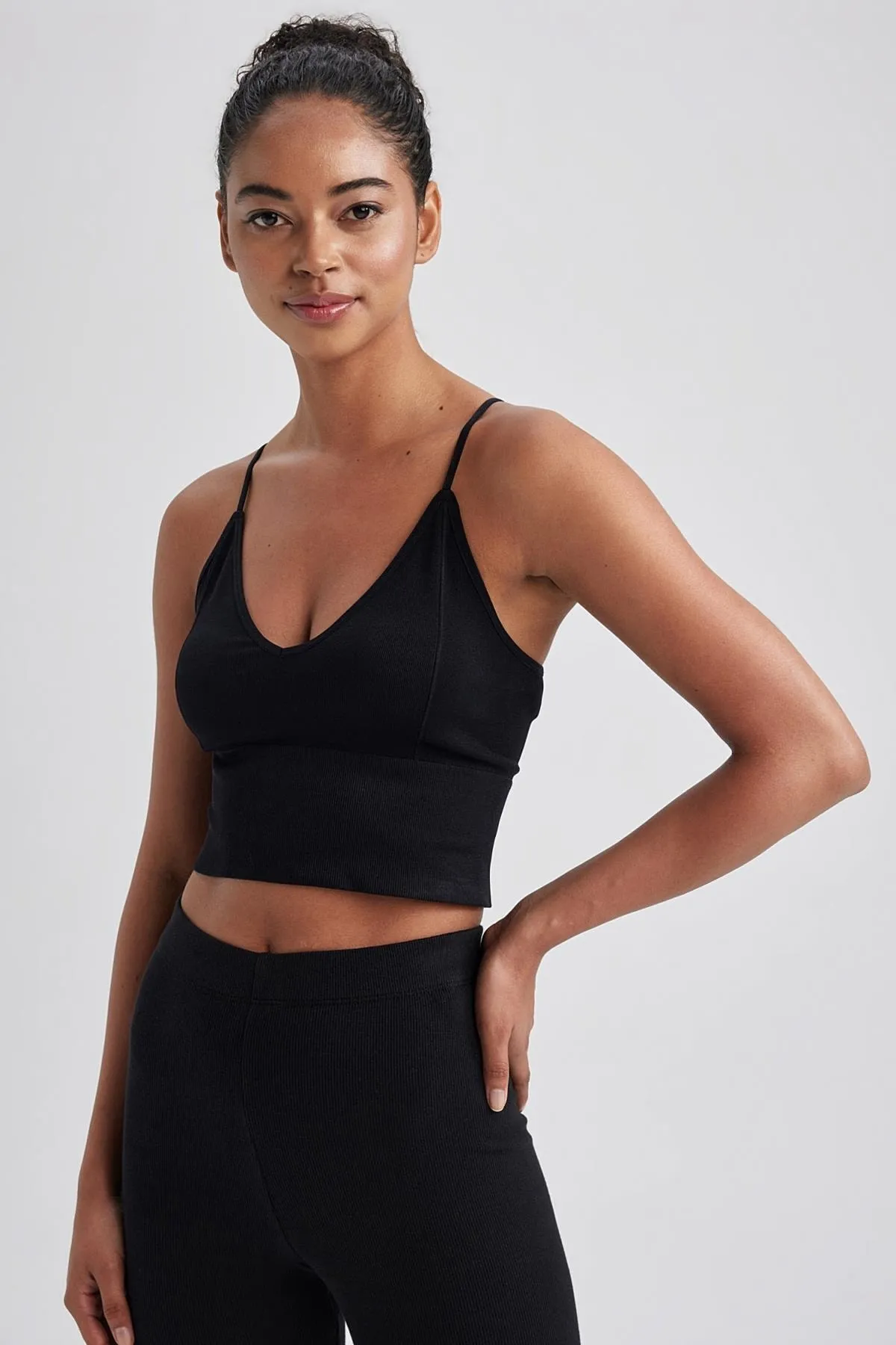DeFacto  Fit Seamless V-Neck Seamless Athlete A7124ax23hs