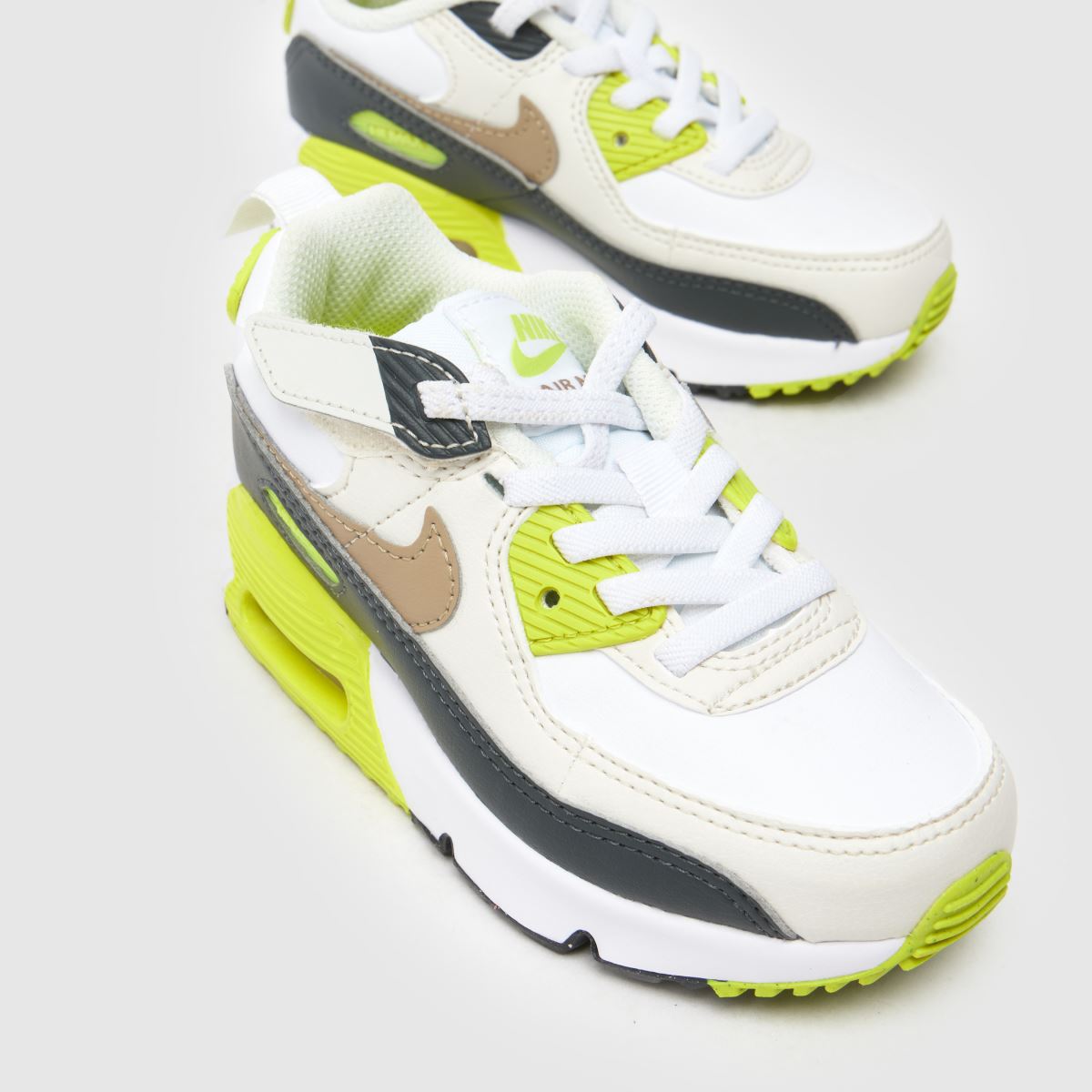 Nike vita multifärgade Air Max 90 Junior-träningsskor