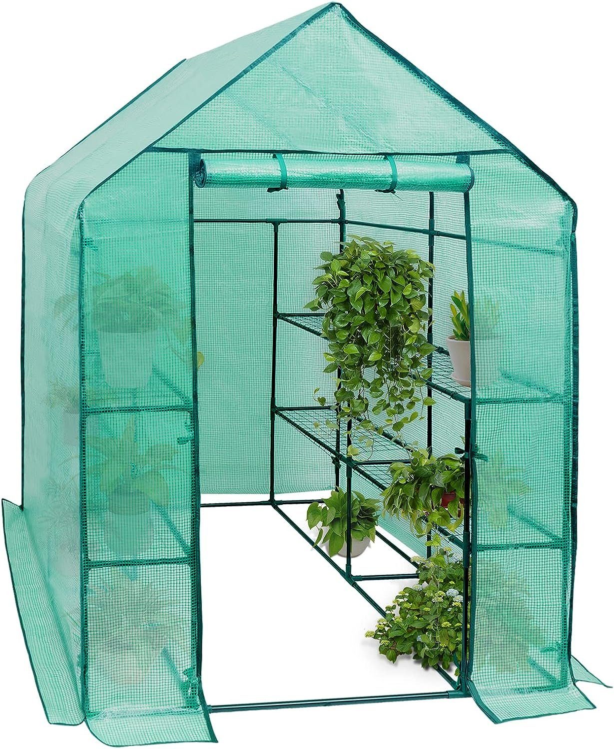 Woltu Gewächshaus, PE halbtransparent wasserdicht wetterfest 130 g/m²