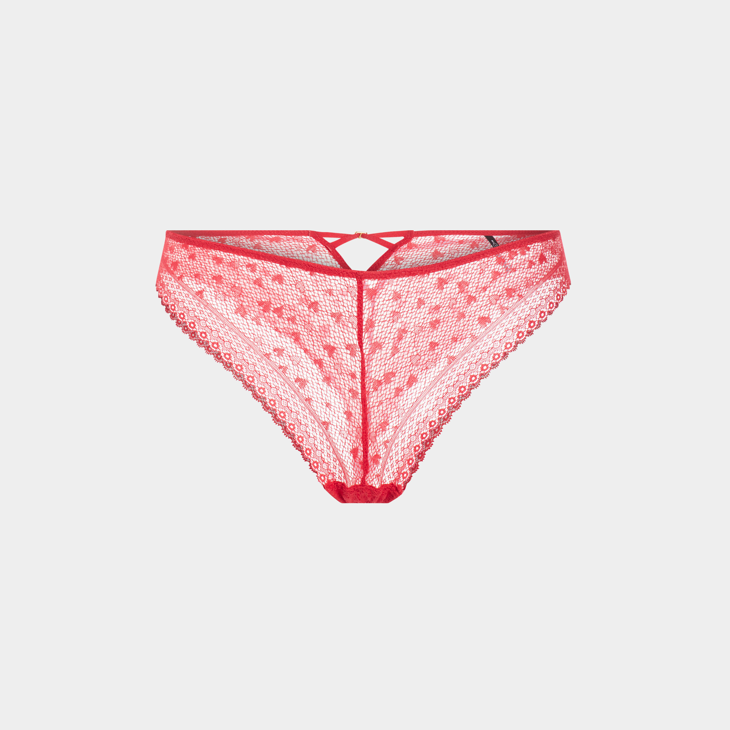 Tanga en dentelle rose framboise femme | La Halle