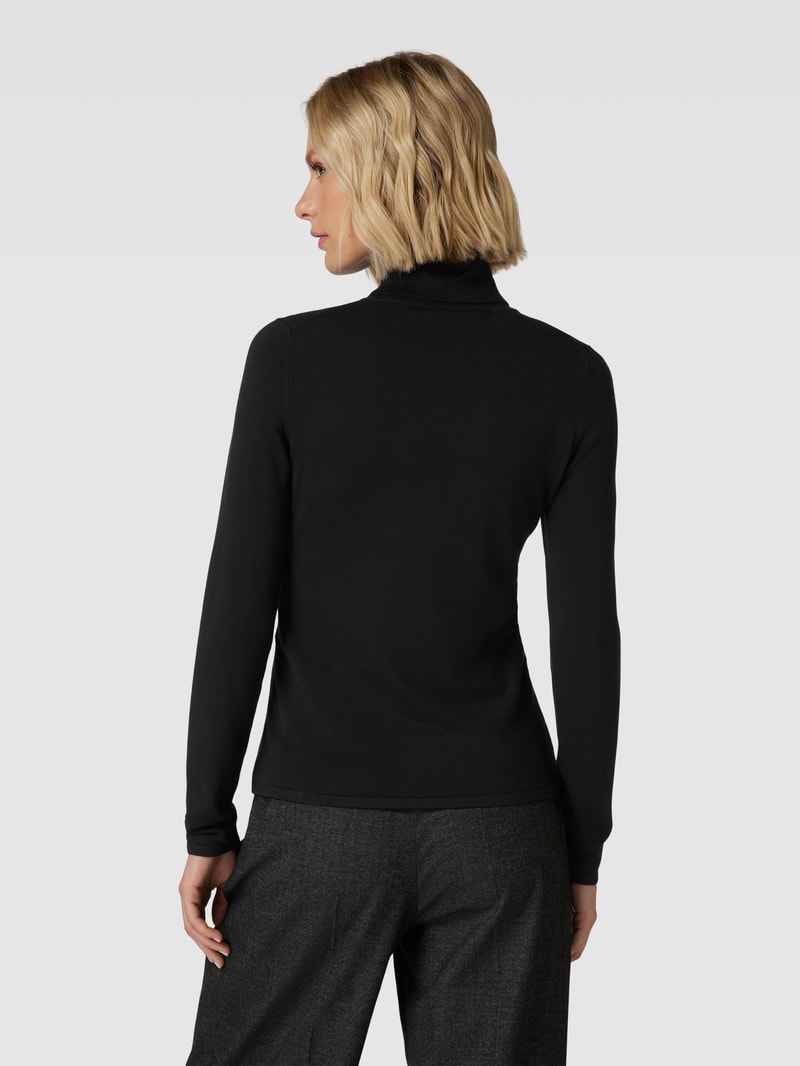 Strickpullover mit Rollkragen in schwarz
