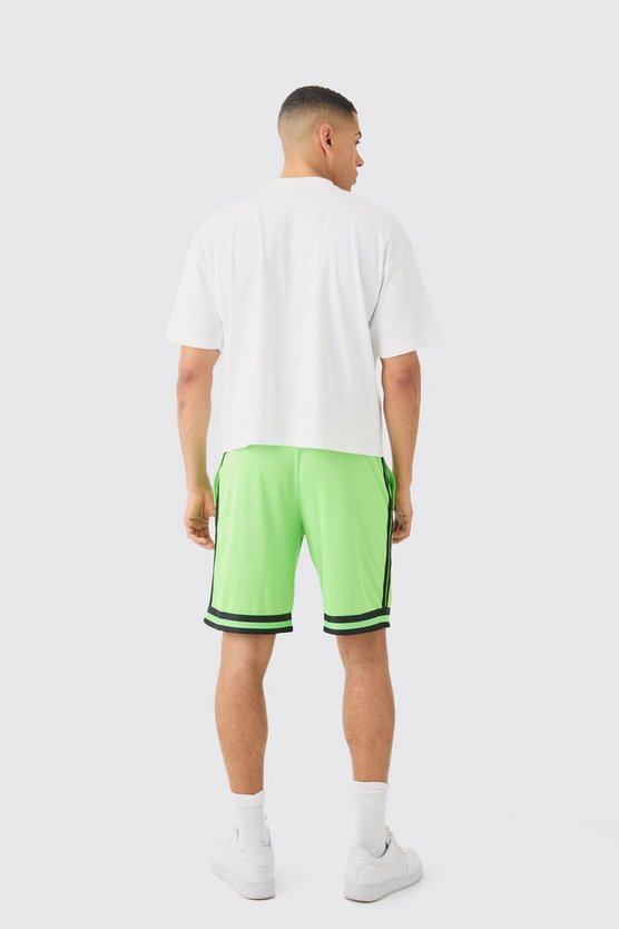 Kastiges Oversize T-Shirt und Mesh-Shorts mit lizenziertem Rick & Morty Print