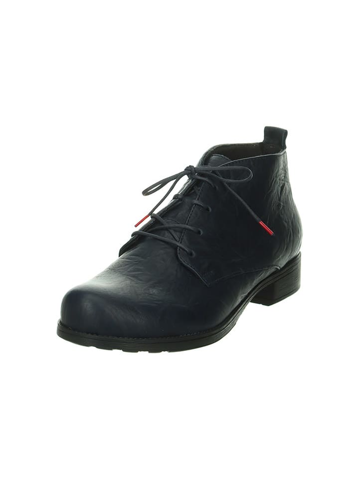 Think! Leder-Ankle-Boots in Dunkelblau günstig kaufen