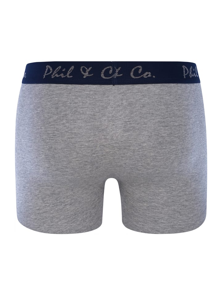 Phil & Co. Berlin  Retro Pants Jersey in navy-grau günstig kaufen