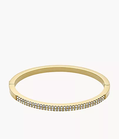 Fossil Armreif Ellis Pavé Glitz Edelstahl goldfarben