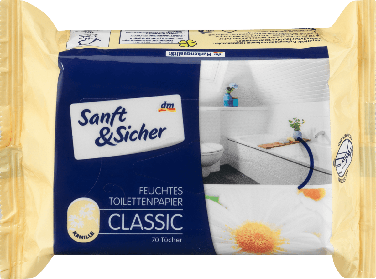 Feuchtes Toilettenpapier Classic Kamille, 70 St