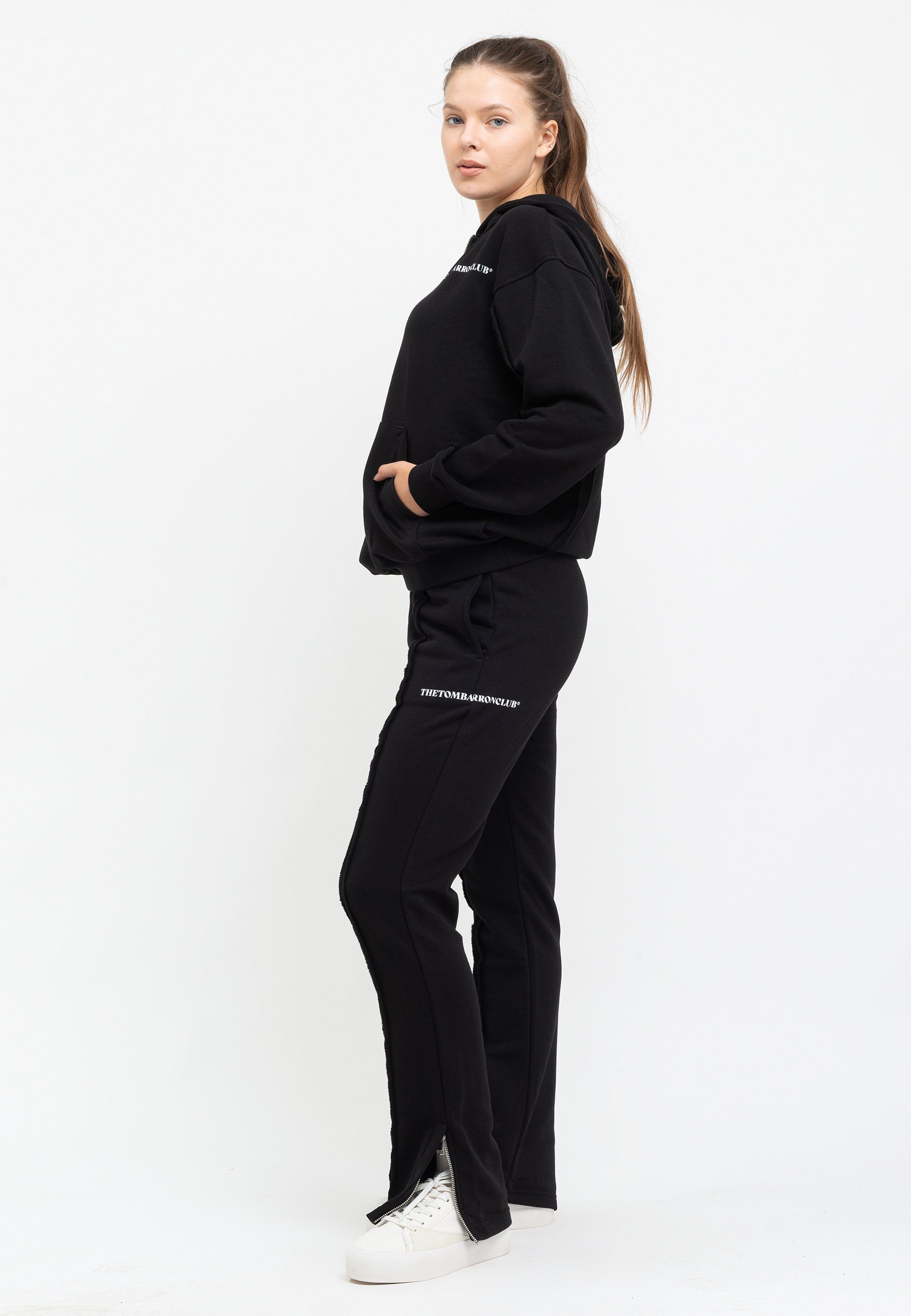 Tom Barron Freizeitanzug TOM BARRON WOMEN OVERSIZE HALF ZIPPER CASUAL SWEATSHIRT AND PANT SET, mit sportivem Design