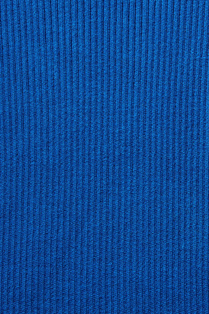 Rippstrick-Pullover mit V-Ausschnitt