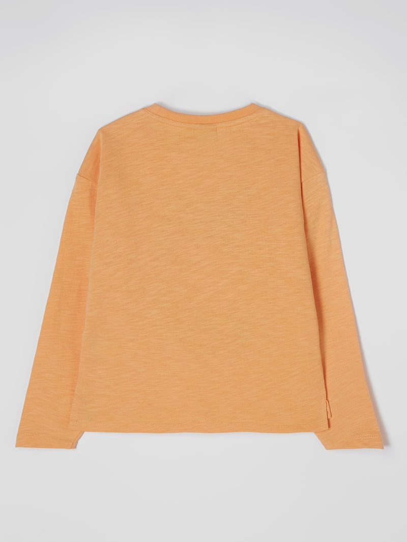 Longsleeve mit Strasssteinen in apricot