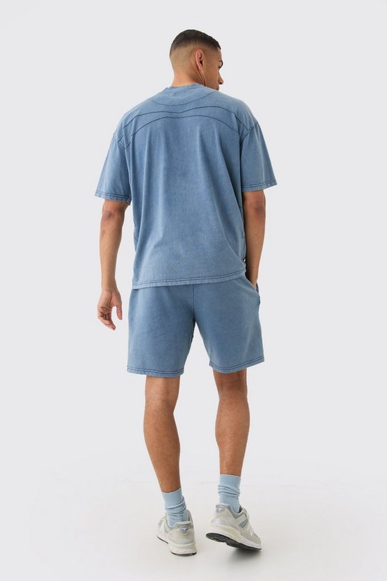 Relaxed Fit Pintuck Short