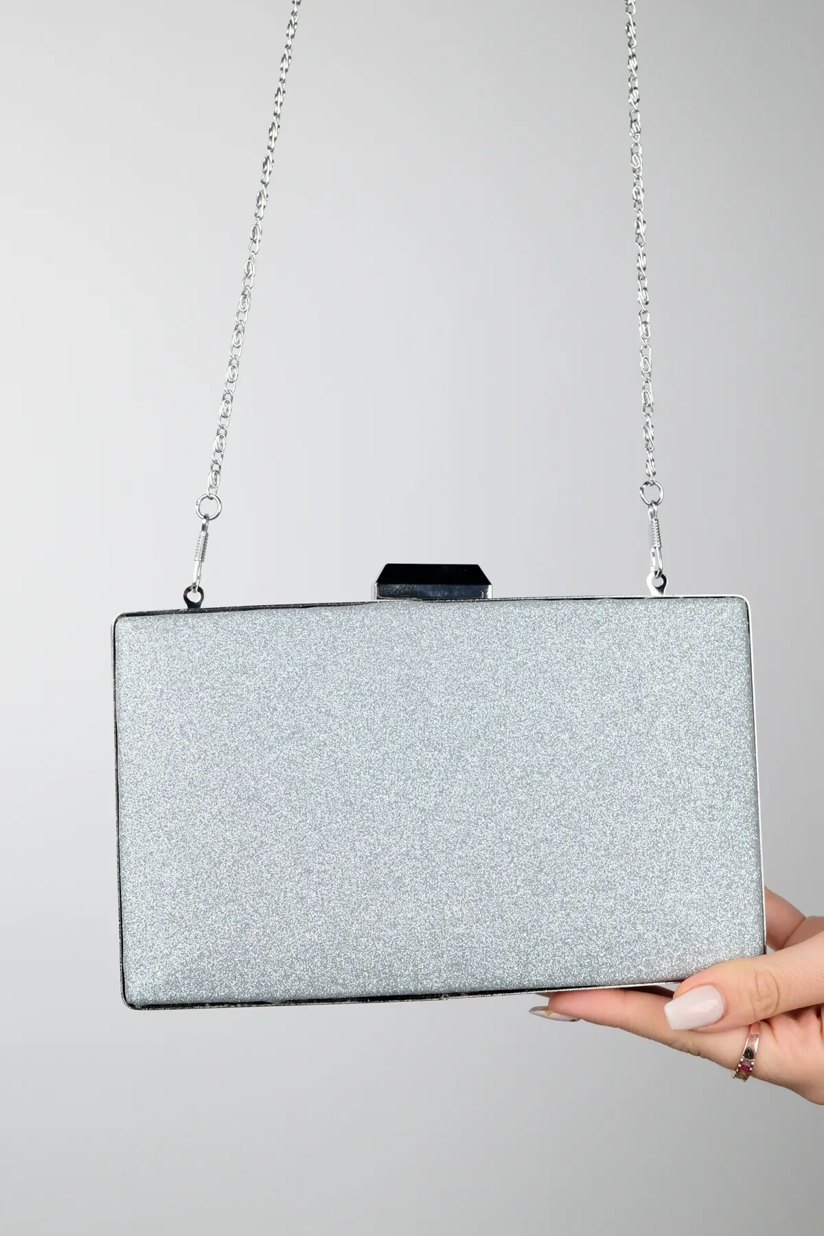 LuviShoes  Abendtasche - Silberfarben - Unifarben