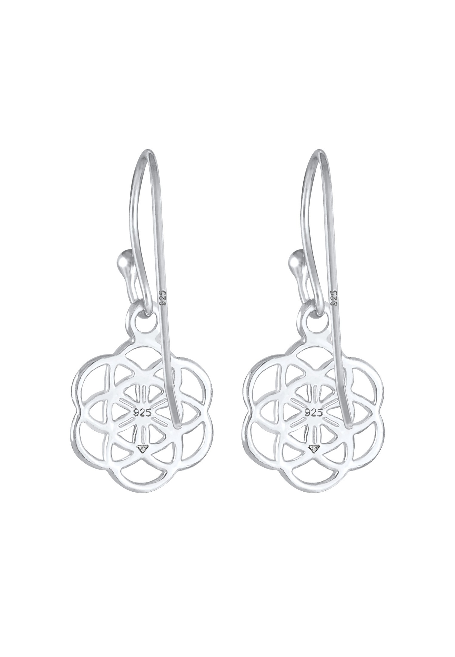 Suporte para enfeite Flor da Vida Nenalina para mulheres em prata de lei 925